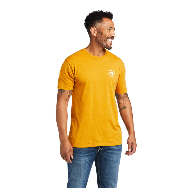 Ariat T-Shirts Herren - Woodlands Gelb ( LJPMD-7931 )